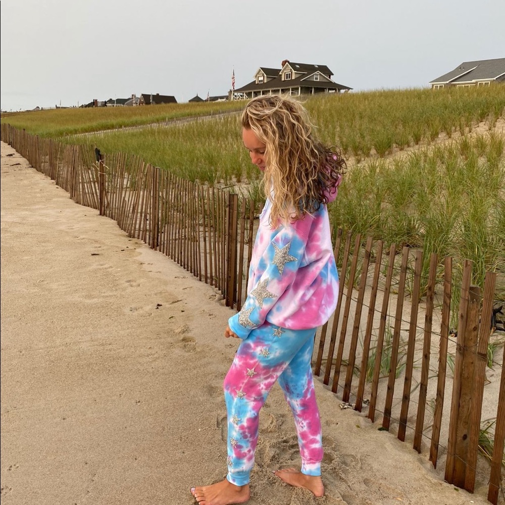 LF CARMAR RHINESTONE STAR TIE DYE JOGGERS